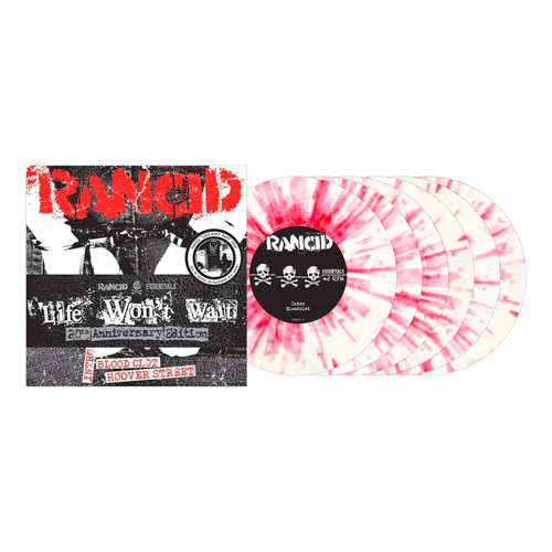 RANCID 'LIFE WON'T WAIT' 6x7" SINGLES (White & Red Splatter Vinyl)