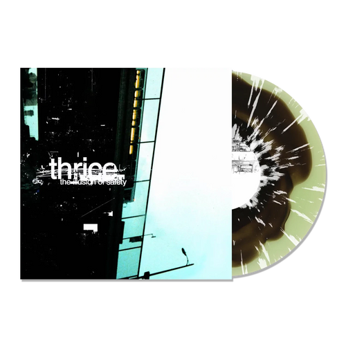 THRICE ‘THE ILLUSION OF SAFETY’ 20TH ANNIVERSARY LP (Limited Edition, Coke Bottle Clear w/ Black Blob & White Splatter Vinyl)
